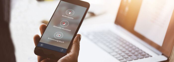 Ansicht digitales Kunden-Center auf Smartphone