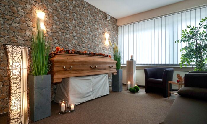 Abschiedsraum im Bestattungshaus Kuhfuß Lippert in Extertal